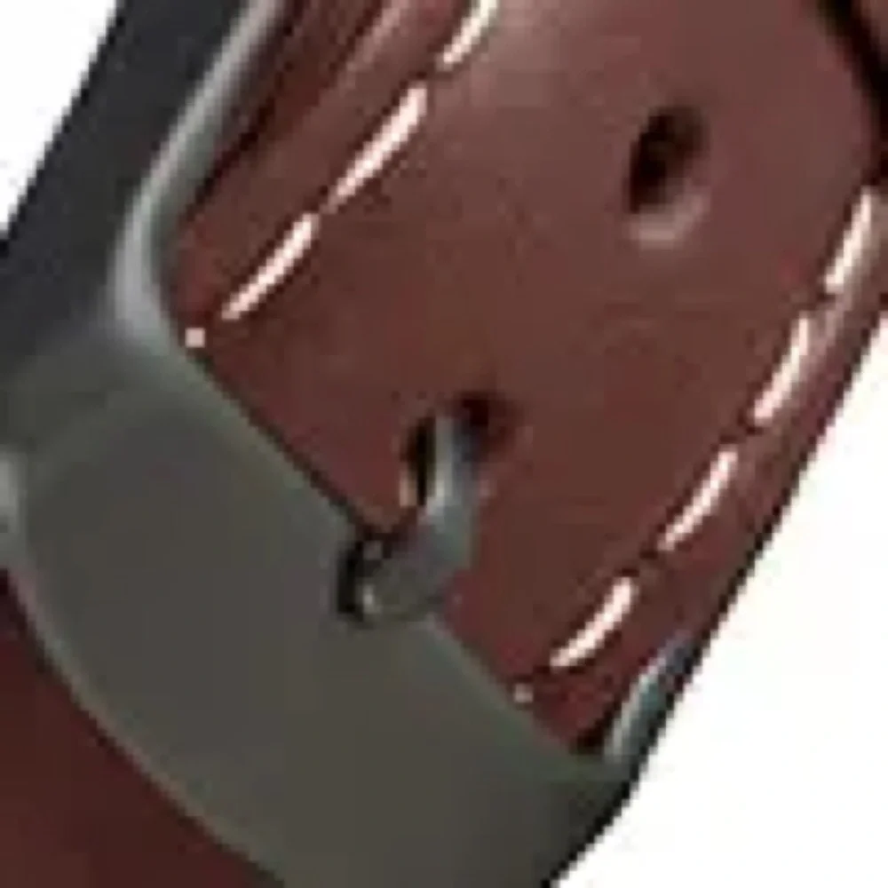 Classic Black Leather watchbands with Silver Buckle